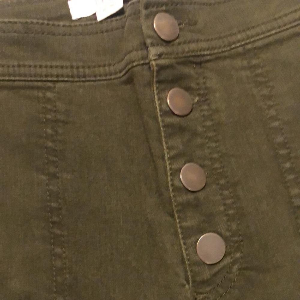 LOFT Dark Olive Skinny Jeans/Trousers Size 2P - Picture 4 of 13